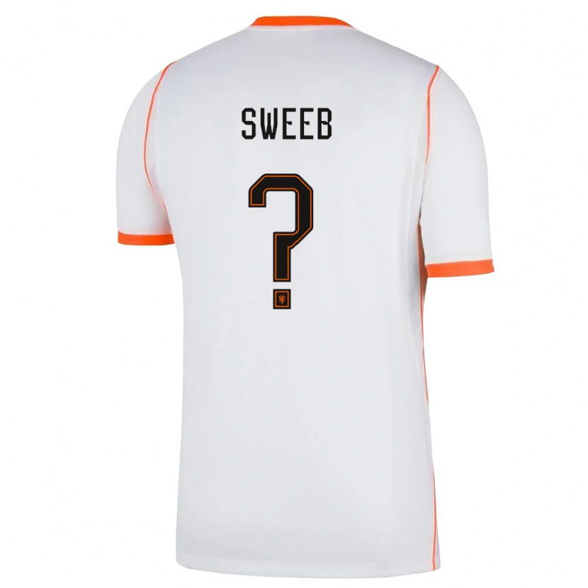 Danxen Kid Netherlands Matthew Sweeb #0 White Orange Away Jersey 26-28 T-Shirt