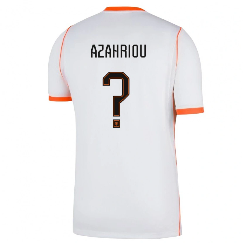 Danxen Kid Netherlands Yahya Azahriou #0 White Orange Away Jersey 26-28 T-Shirt