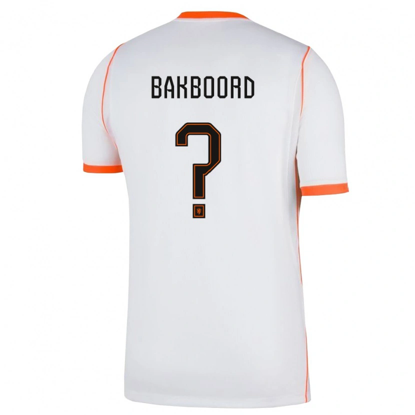 Danxen Kid Netherlands Isaiah Bakboord #0 White Orange Away Jersey 26-28 T-Shirt