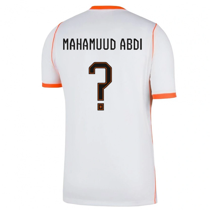 Danxen Kid Netherlands Nuuradiin Mahamuud Abdi #0 White Orange Away Jersey 26-28 T-Shirt
