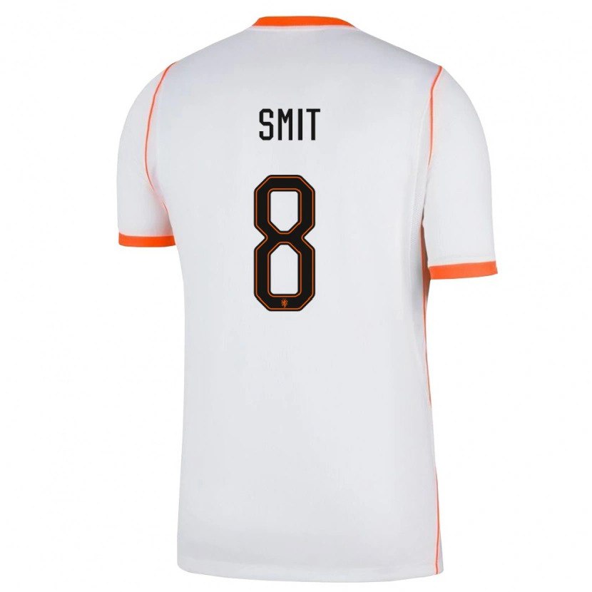 Danxen Kid Netherlands Kees Smit #8 White Orange Away Jersey 26-28 T-Shirt