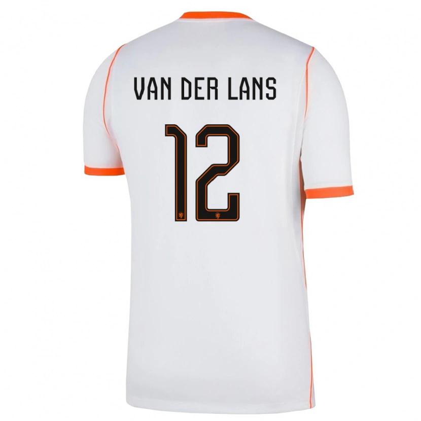 Danxen Kid Netherlands Mylo Van Der Lans #12 White Orange Away Jersey 26-28 T-Shirt