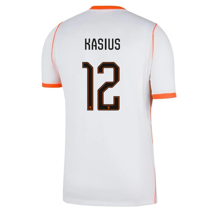 Danxen Kid Netherlands Denso Kasius #12 White Orange Away Jersey 26-28 T-Shirt
