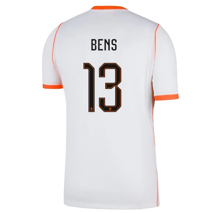 Danxen Kid Netherlands Teun Bens #13 White Orange Away Jersey 26-28 T-Shirt