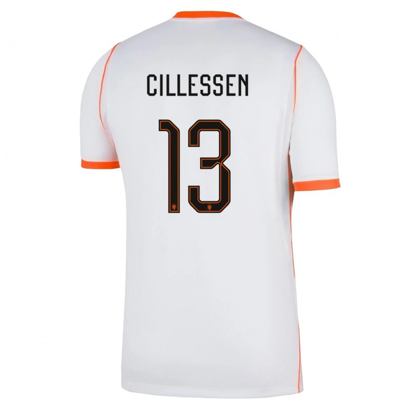 Danxen Kid Netherlands Jasper Cillessen #13 White Orange Away Jersey 26-28 T-Shirt