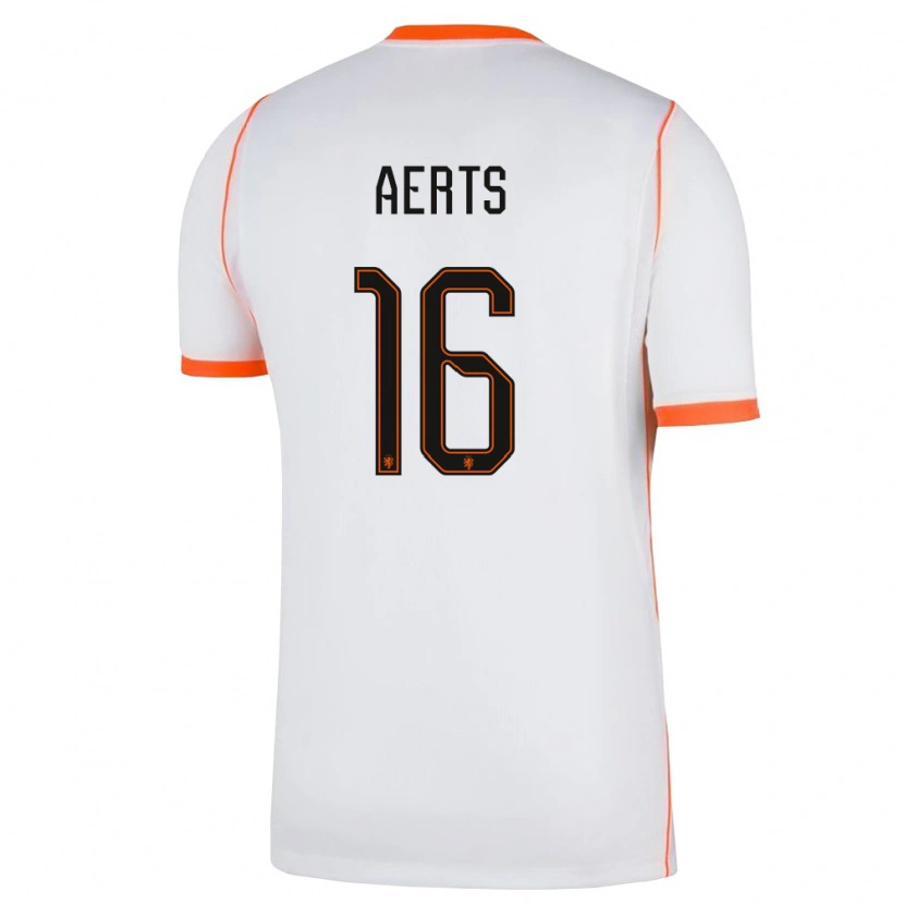 Danxen Kid Netherlands Kane Aerts #16 White Orange Away Jersey 26-28 T-Shirt