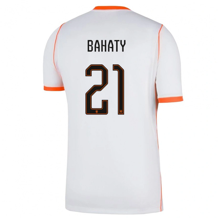 Danxen Kid Netherlands Manuel Bahaty #21 White Orange Away Jersey 26-28 T-Shirt