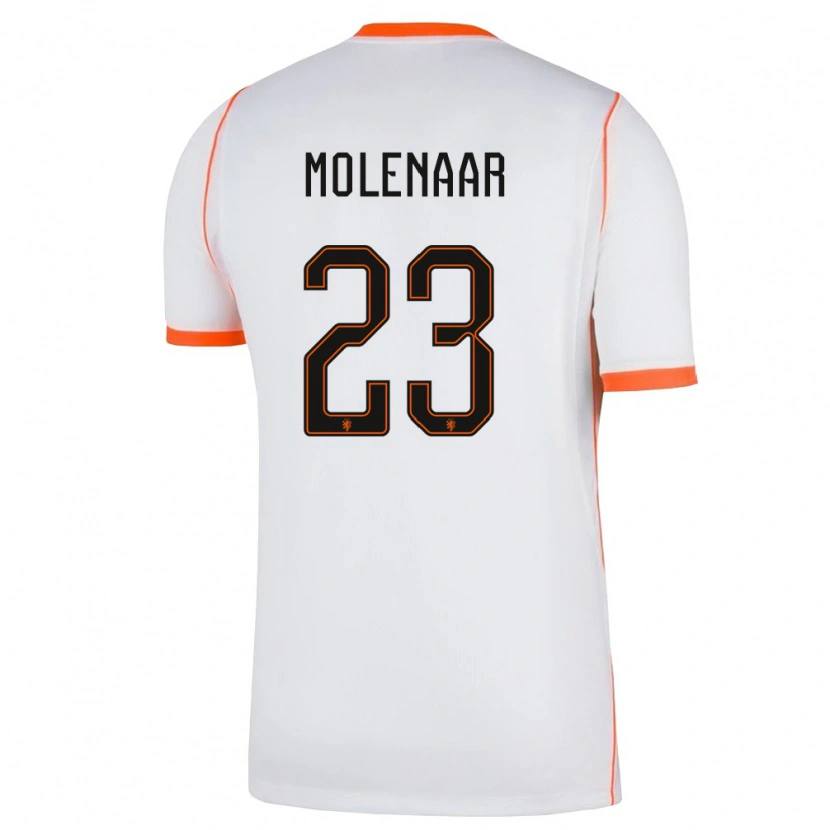 Danxen Kid Netherlands Finn Molenaar #23 White Orange Away Jersey 26-28 T-Shirt