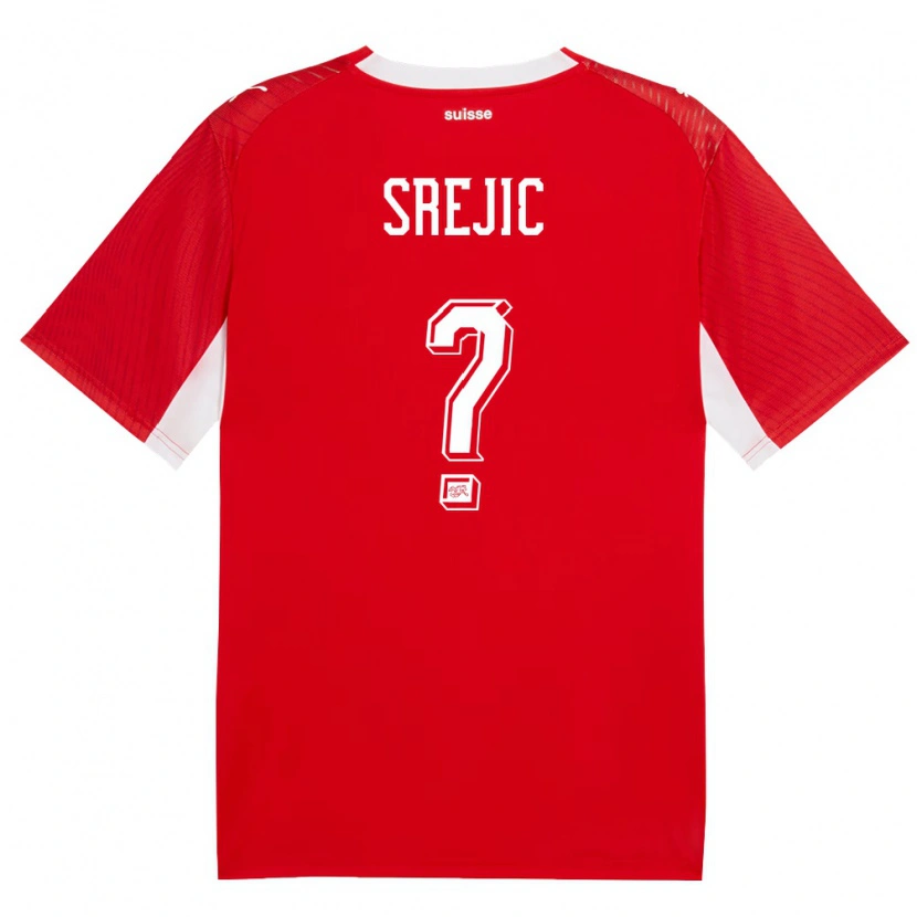 Danxen Men Switzerland Boris Srejic #0 Red White Home Jersey 26-28 T-Shirt