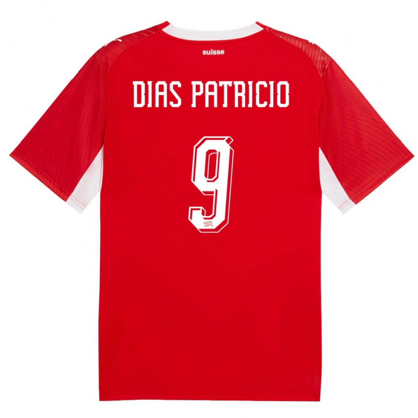 Danxen Men Switzerland Alexandre Dias Patricio #9 Red White Home Jersey 26-28 T-Shirt