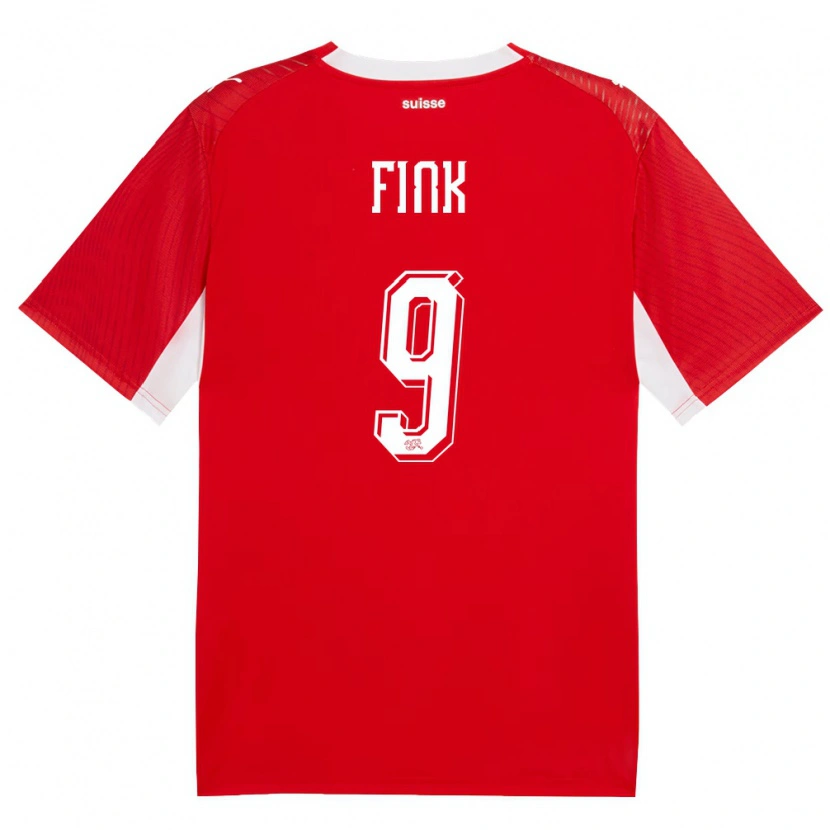 Danxen Men Switzerland Bradley Fink #9 Red White Home Jersey 26-28 T-Shirt