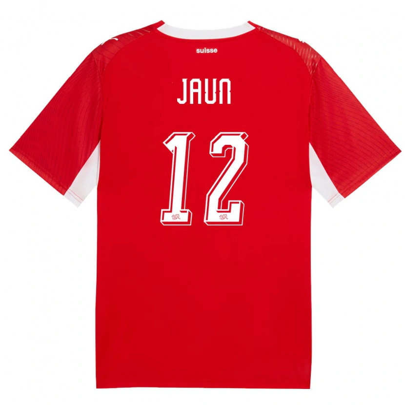 Danxen Men Switzerland Luan Jaun #12 Red White Home Jersey 26-28 T-Shirt