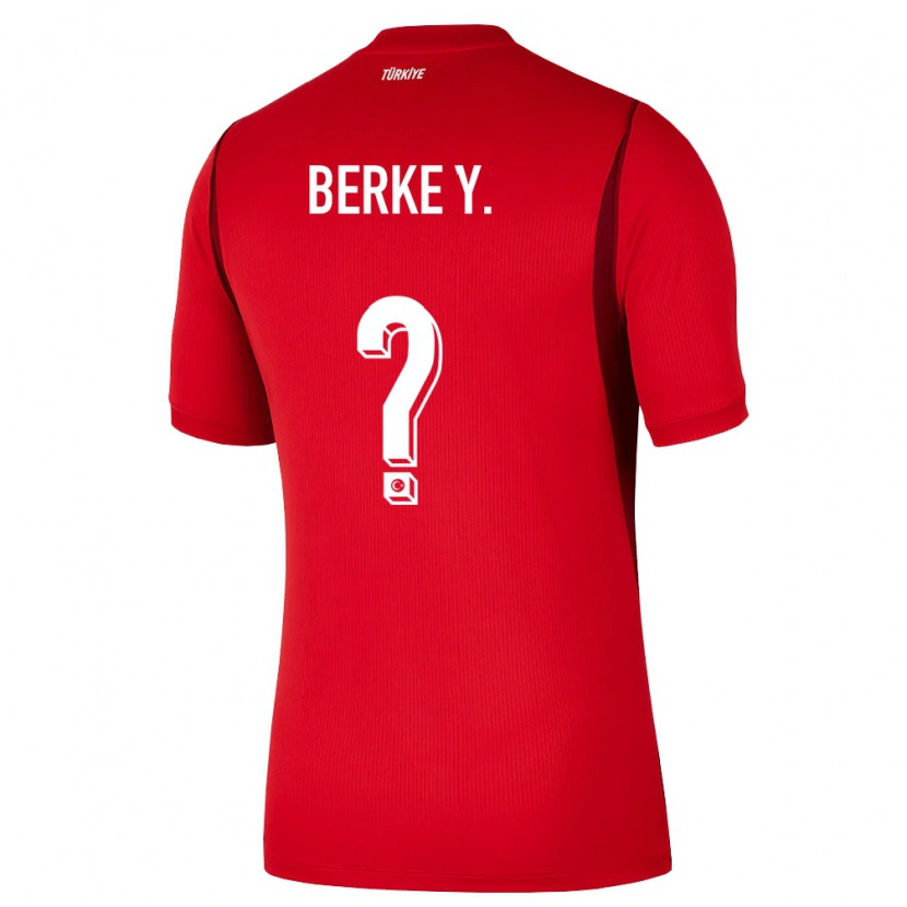 Danxen Men Turkey Berke Yıldırım #0 Red Burgundy Home Jersey 26-28 T-Shirt