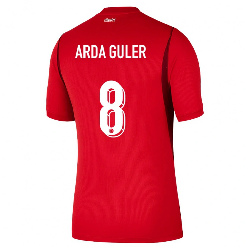 Danxen Men Turkey Arda Güler #8 Red Burgundy Home Jersey 26-28 T-Shirt