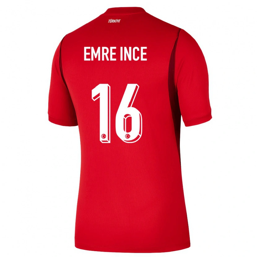 Danxen Men Turkey Taha Emre İnce #16 Red Burgundy Home Jersey 26-28 T-Shirt