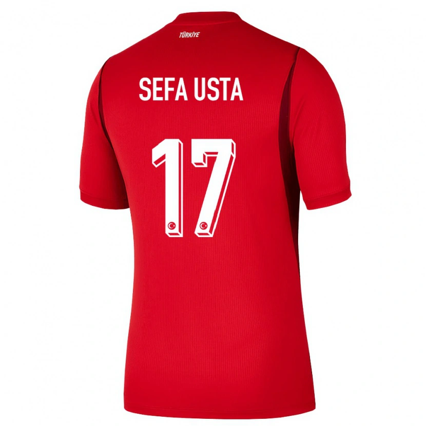 Danxen Men Turkey Emir Sefa Usta #17 Red Burgundy Home Jersey 26-28 T-Shirt