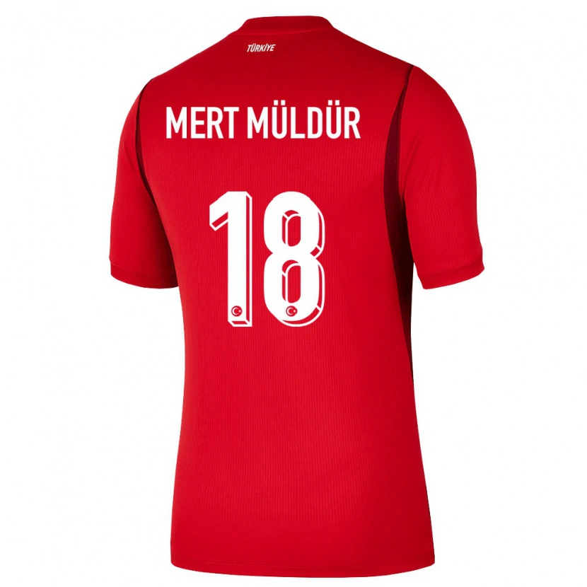 Danxen Men Turkey Mert Müldür #18 Red Burgundy Home Jersey 26-28 T-Shirt