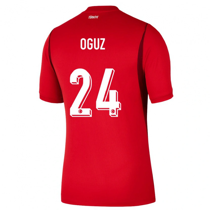 Danxen Men Turkey Oğuz Aydın #24 Red Burgundy Home Jersey 26-28 T-Shirt