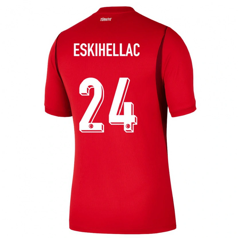 Danxen Men Turkey Mustafa Eskihellaç #24 Red Burgundy Home Jersey 26-28 T-Shirt