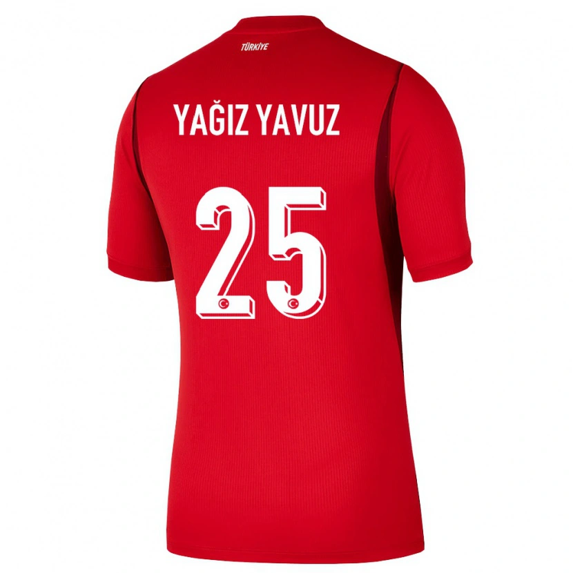 Danxen Men Turkey Yusuf Yağız Yavuz #25 Red Burgundy Home Jersey 26-28 T-Shirt
