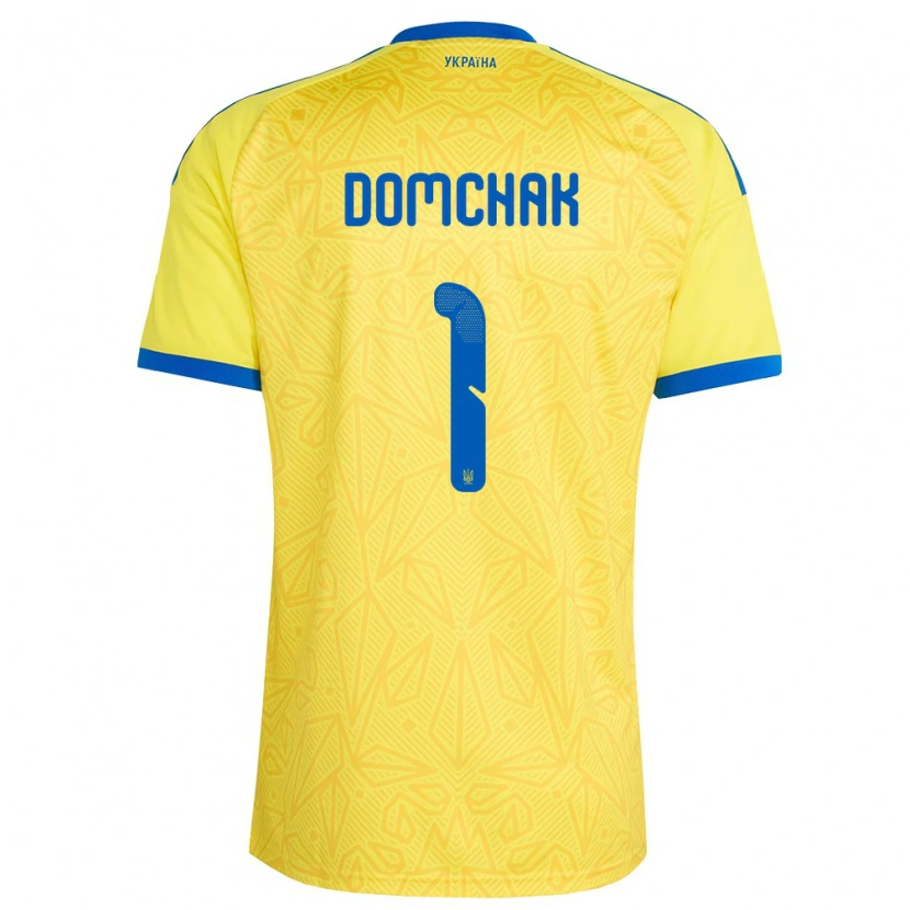 Danxen Men Ukraine Nazar Domchak #1 Yellow Blue Home Jersey 26-28 T-Shirt
