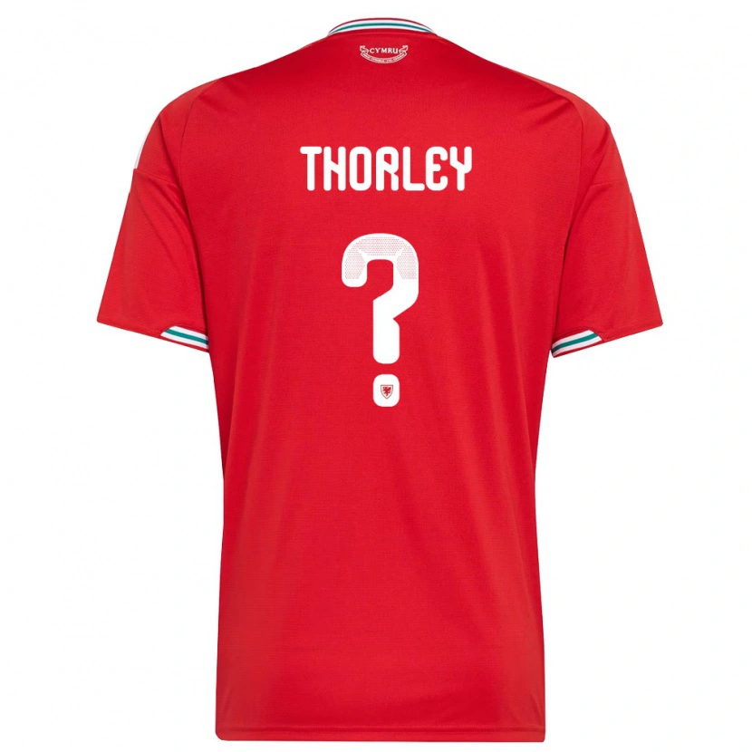 Danxen Men Wales Connor Thorley #0 Red White Green Home Jersey 26-28 T-Shirt
