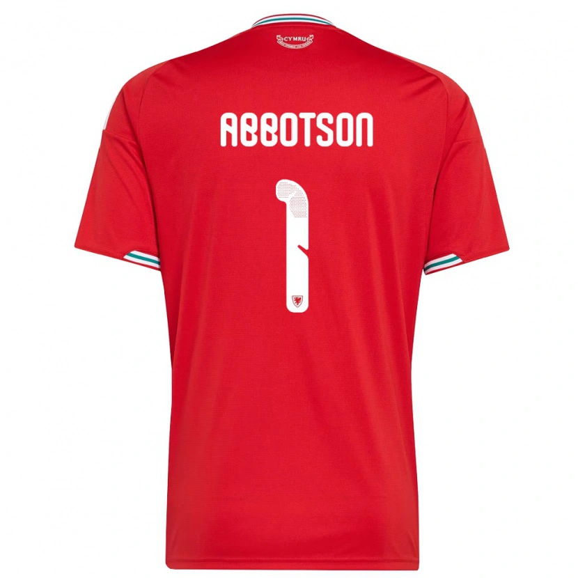 Danxen Men Wales Oscar Abbotson #1 Red White Green Home Jersey 26-28 T-Shirt