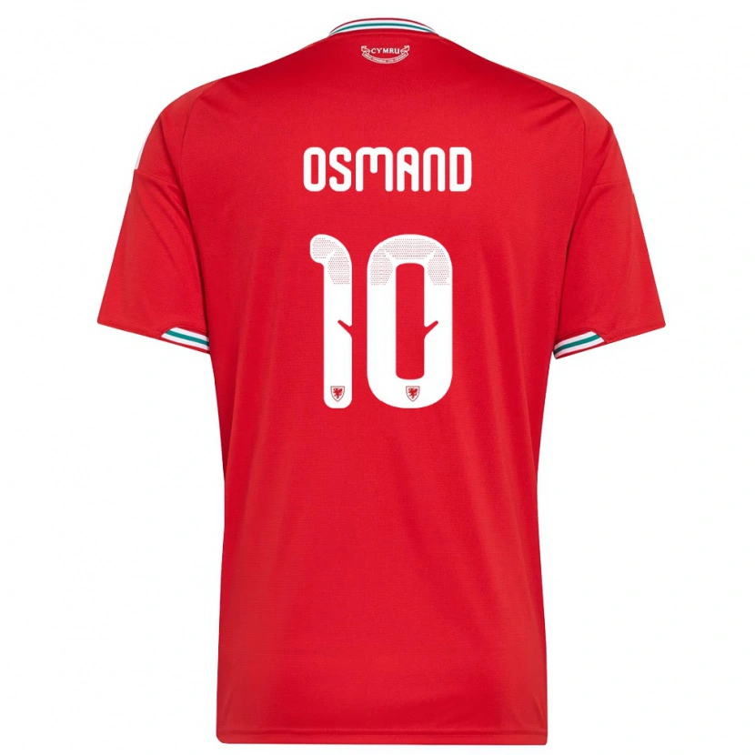 Danxen Men Wales Callum Osmand #10 Red White Green Home Jersey 26-28 T-Shirt
