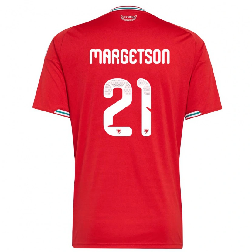 Danxen Men Wales Kit Margetson #21 Red White Green Home Jersey 26-28 T-Shirt
