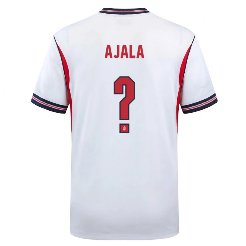Danxen Men England Joshua Ajala #0 White Navy Red Home Jersey 26-28 T-Shirt