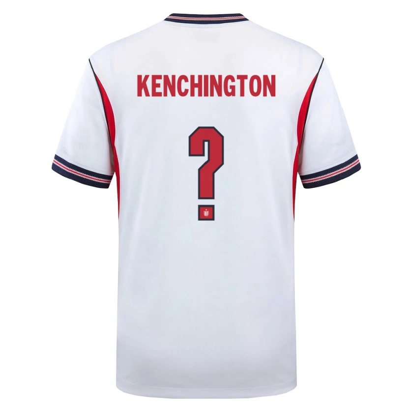 Danxen Men England Josh Kenchington #0 White Navy Red Home Jersey 26-28 T-Shirt