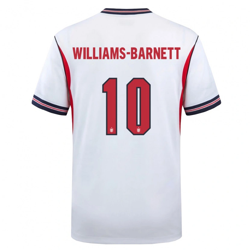 Danxen Men England Lucá Williams-Barnett #10 White Navy Red Home Jersey 26-28 T-Shirt