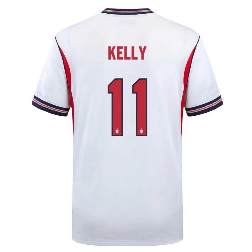 Danxen Men England Chloe Kelly #11 White Navy Red Home Jersey 26-28 T-Shirt