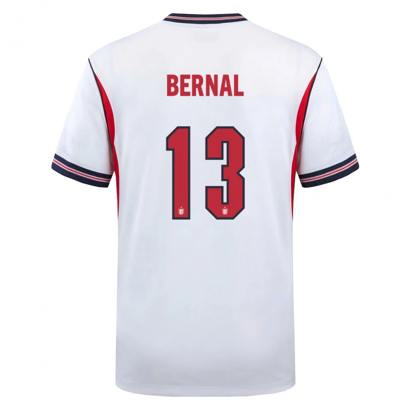 Danxen Men England Freddy Bernal #13 White Navy Red Home Jersey 26-28 T-Shirt
