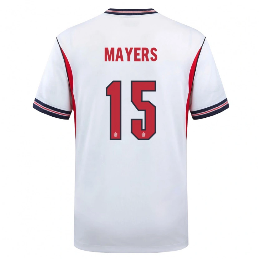 Danxen Men England Ezra Mayers #15 White Navy Red Home Jersey 26-28 T-Shirt