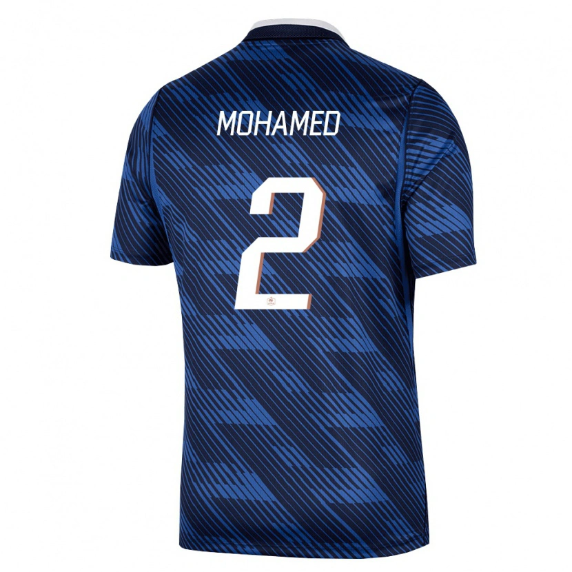 Danxen Men France Isyak Mohamed #2 Navy Blue White Home Jersey 26-28 T-Shirt