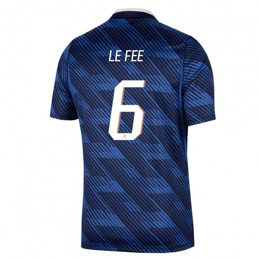Danxen Men France Enzo Le Fee #6 Navy Blue White Home Jersey 26-28 T-Shirt