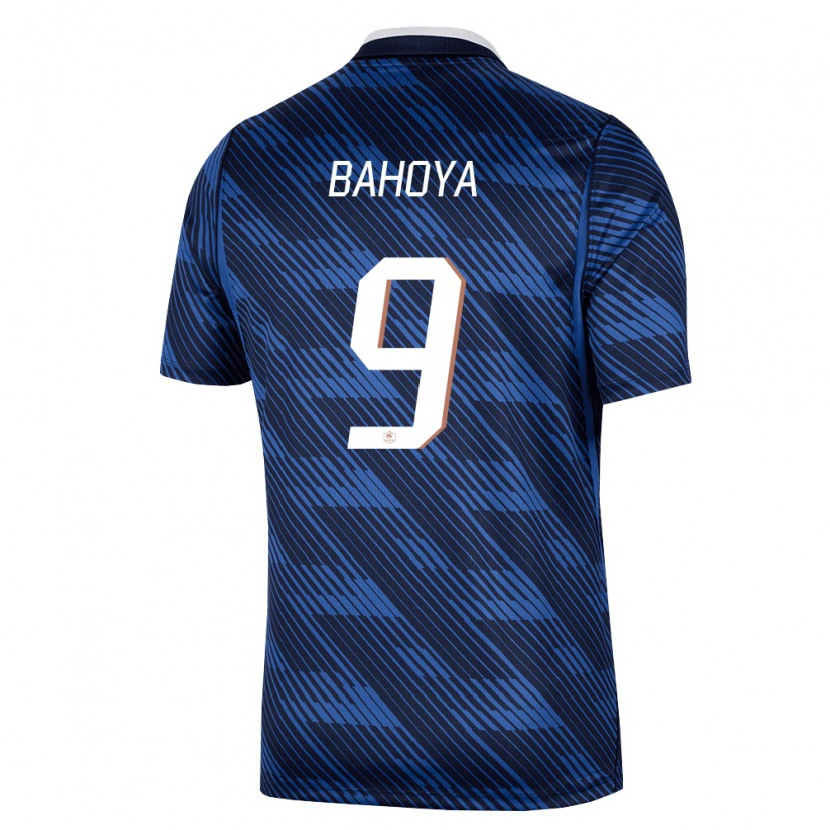 Danxen Men France Jean-Mattéo Bahoya #9 Navy Blue White Home Jersey 26-28 T-Shirt
