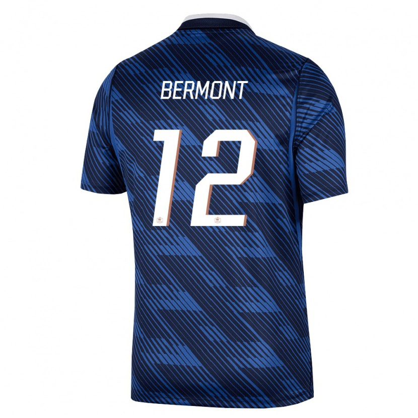 Danxen Men France Anthony Bermont #12 Navy Blue White Home Jersey 26-28 T-Shirt