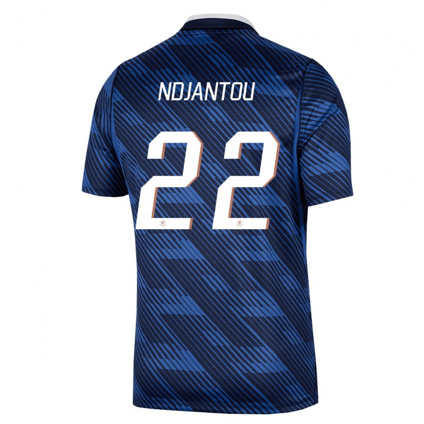 Danxen Men France Quentin Ndjantou #22 Navy Blue White Home Jersey 26-28 T-Shirt