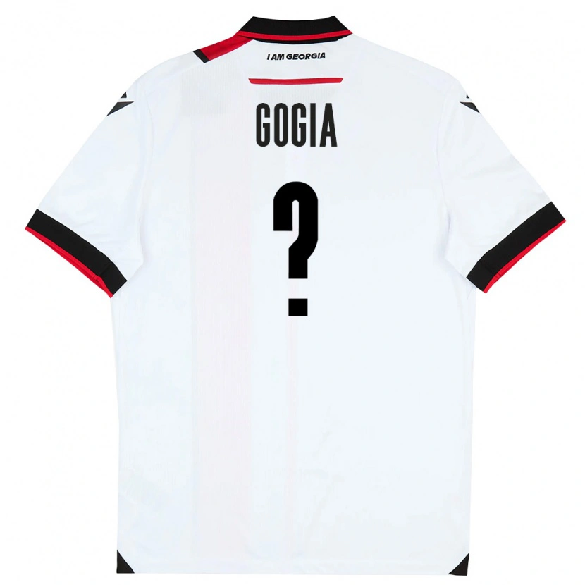 Danxen Men Georgia Gigi Gogia #0 White Black Red Home Jersey 26-28 T-Shirt