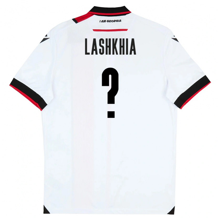 Danxen Men Georgia Luka Lashkhia #0 White Black Red Home Jersey 26-28 T-Shirt