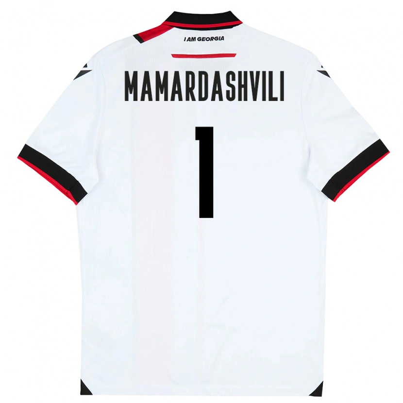 Danxen Men Georgia Giorgi Mamardashvili #1 White Black Red Home Jersey 26-28 T-Shirt