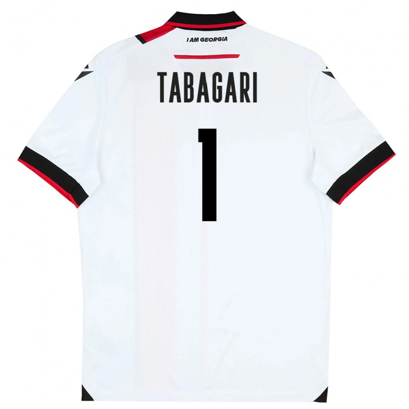 Danxen Men Georgia Eka Tabagari #1 White Black Red Home Jersey 26-28 T-Shirt