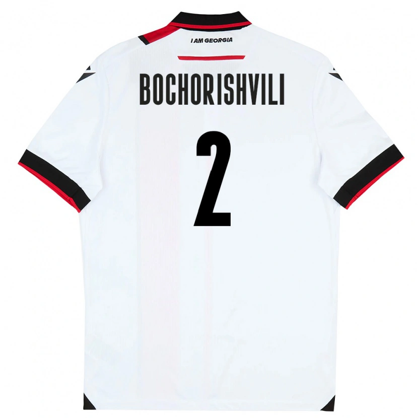 Danxen Men Georgia Nikoloz Bochorishvili #2 White Black Red Home Jersey 26-28 T-Shirt
