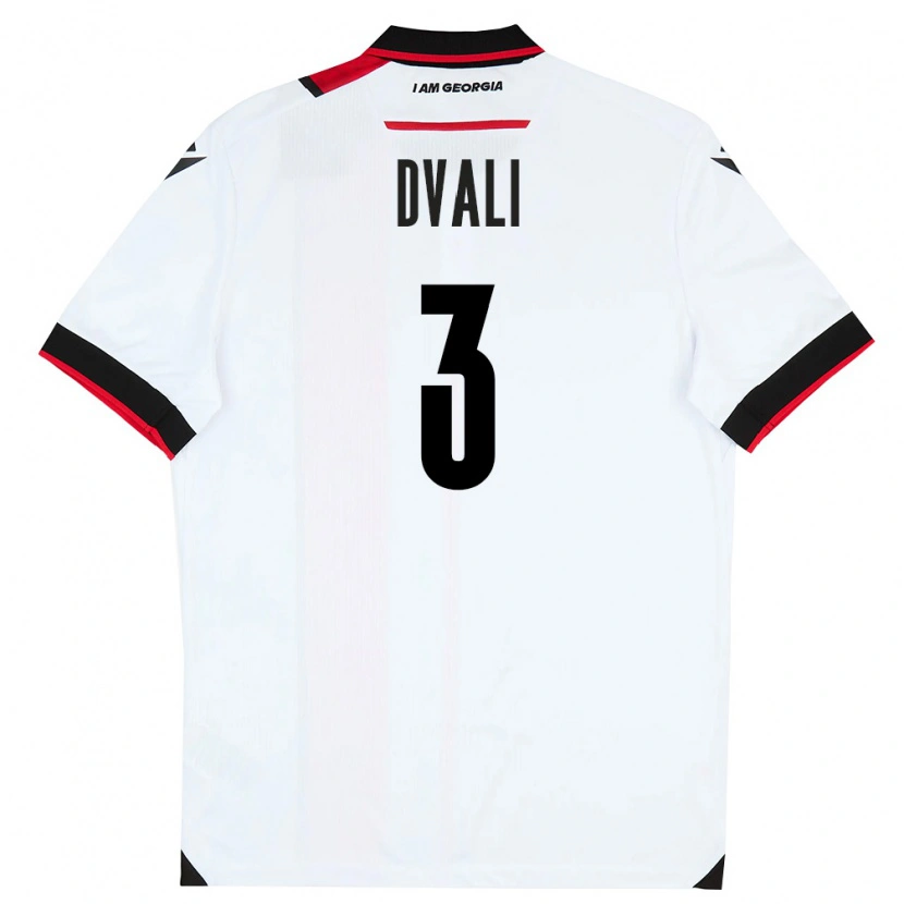 Danxen Men Georgia Lasha Dvali #3 White Black Red Home Jersey 26-28 T-Shirt