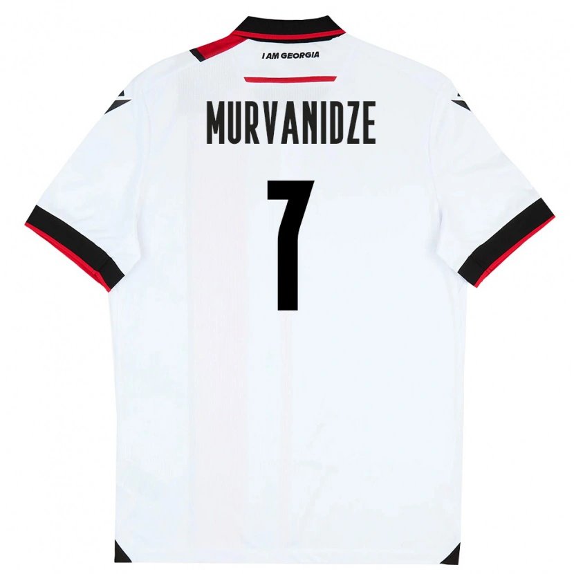 Danxen Men Georgia Saba Murvanidze #7 White Black Red Home Jersey 26-28 T-Shirt