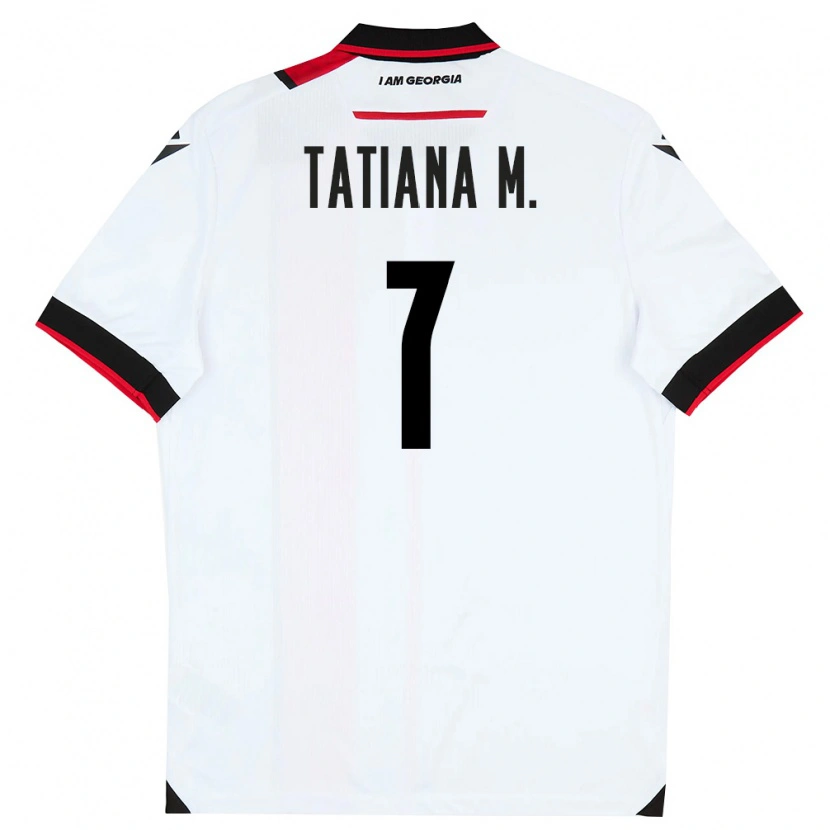 Danxen Men Georgia Tatiana Matveeva #7 White Black Red Home Jersey 26-28 T-Shirt