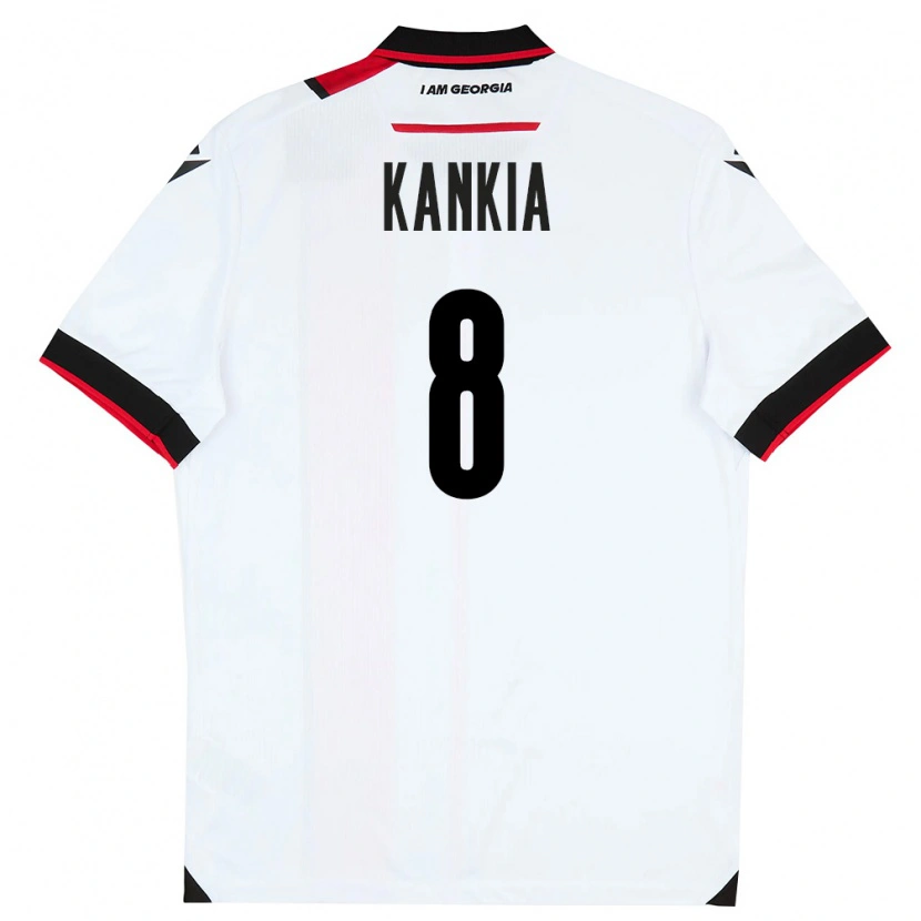 Danxen Men Georgia Lizzie Kankia #8 White Black Red Home Jersey 26-28 T-Shirt