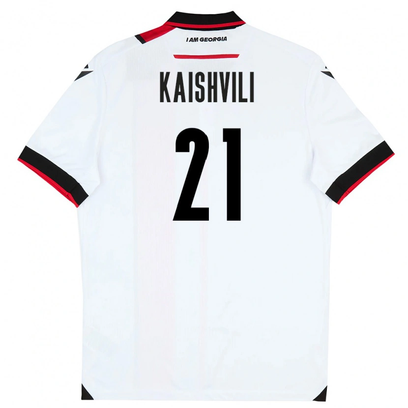 Danxen Men Georgia Jamal Kaishvili #21 White Black Red Home Jersey 26-28 T-Shirt